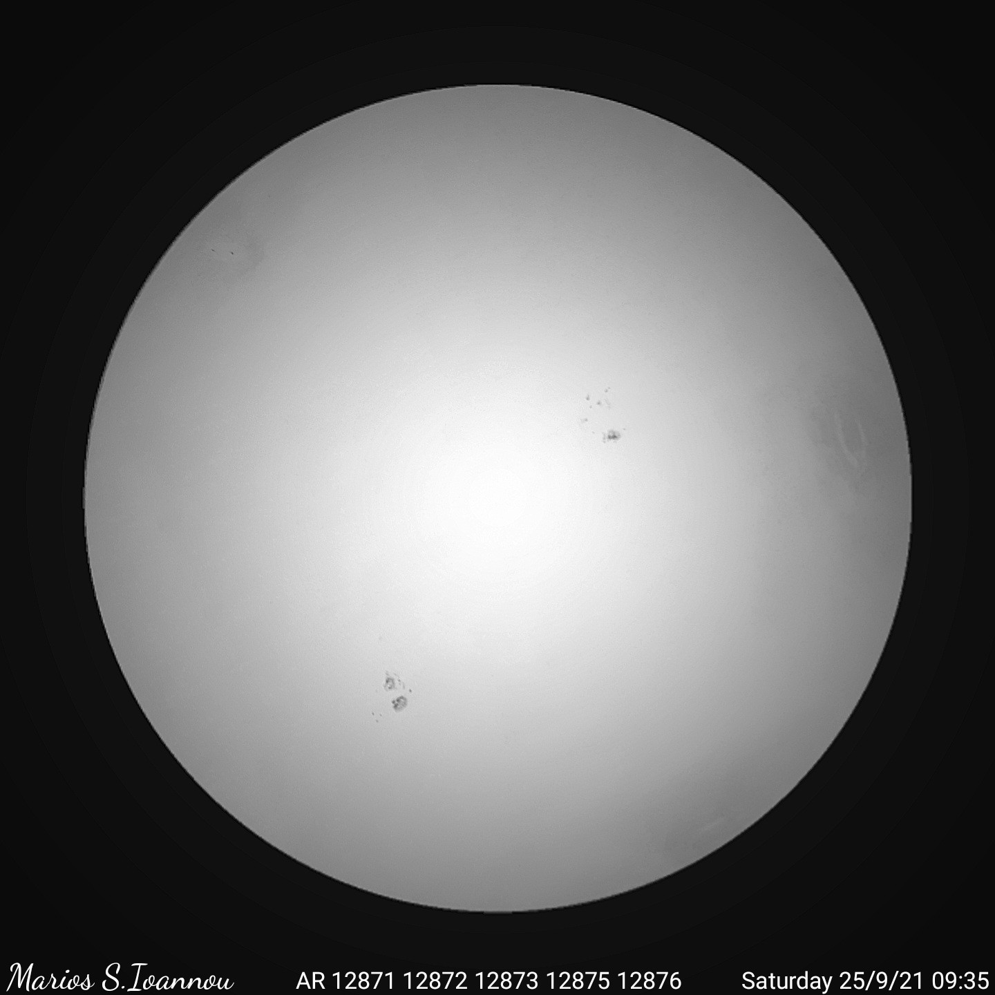 Sunspots 25 9 21 AR 12871 12872 12873 12875 12876 .jpg